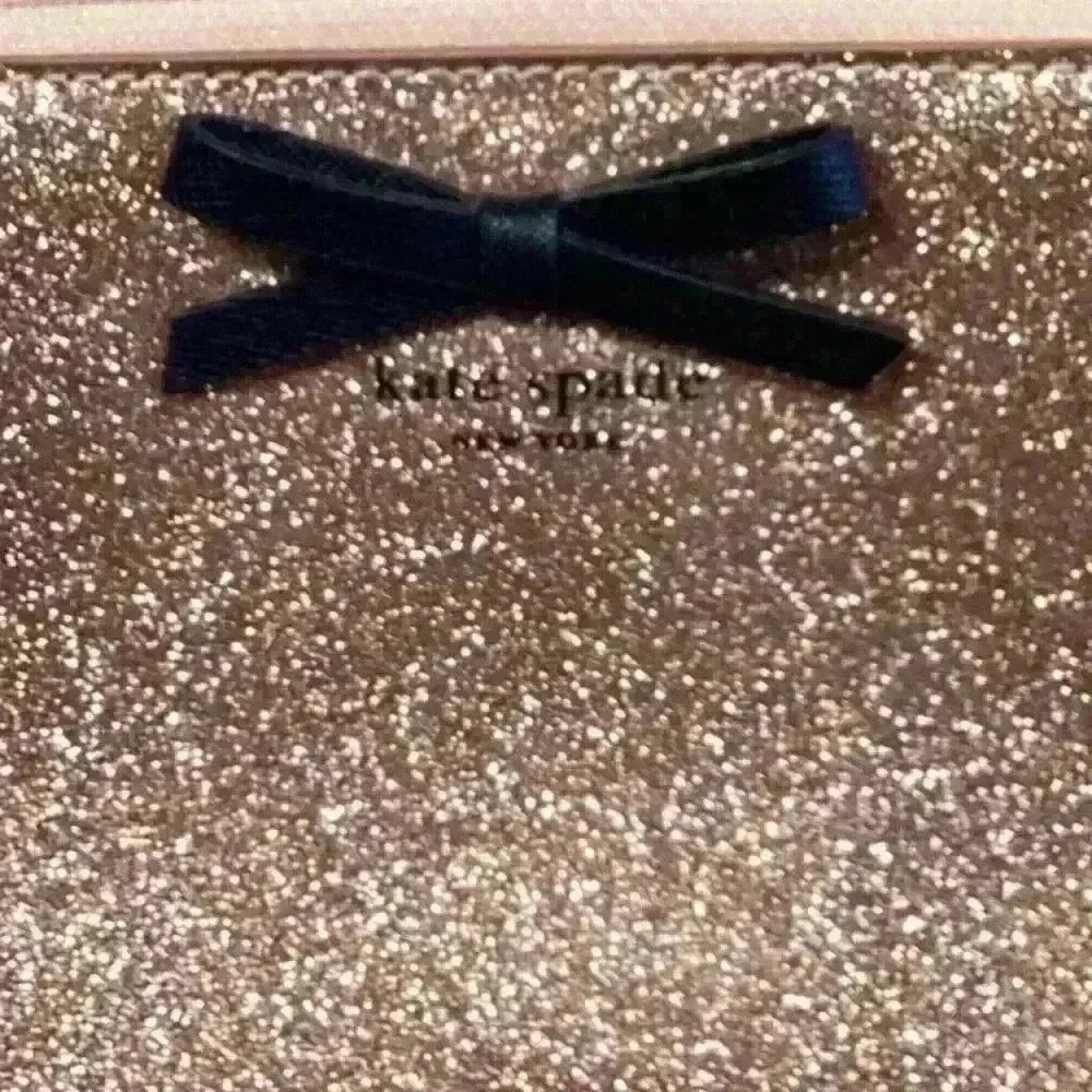 Kate Spade Glitter Pink Crossbody with Black Bow - Picture 2 of 12